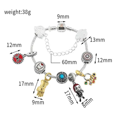 Marvel Superhero Spiderman Charm Bracelet