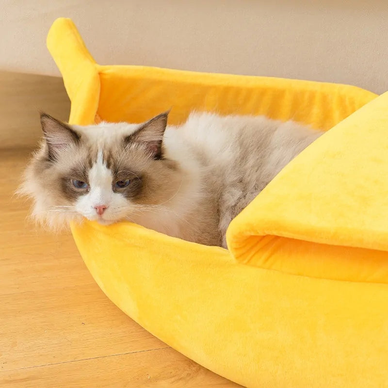 Portable Banana Cat Bed