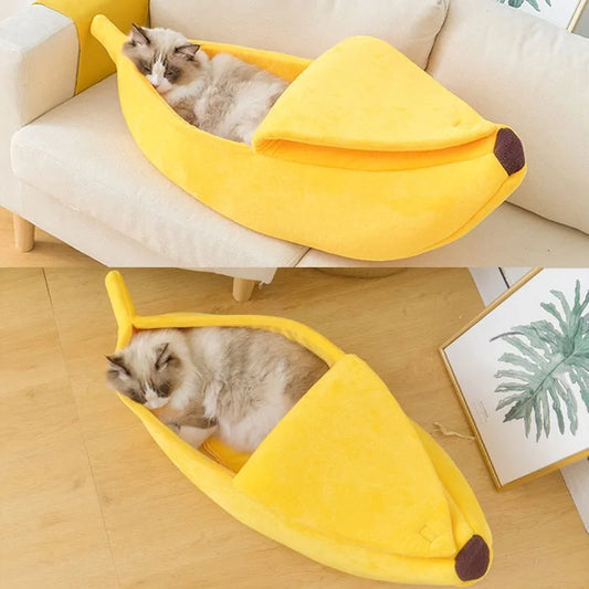 Portable Banana Cat Bed